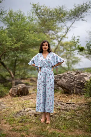 SKY BLUE FLORAL JUMPSUIT