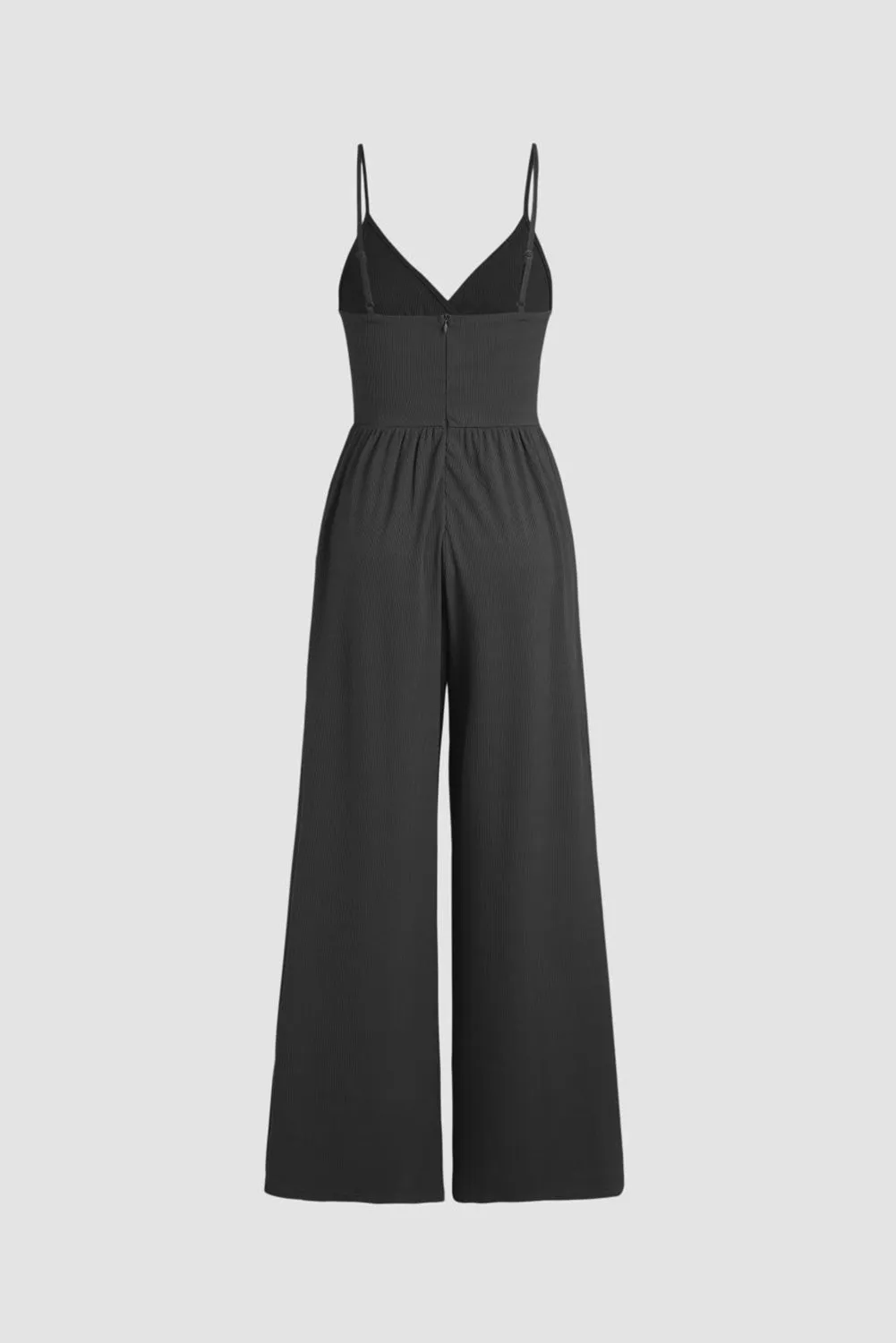 Sleeveless V-Neck Wide Leg Jumpsuit