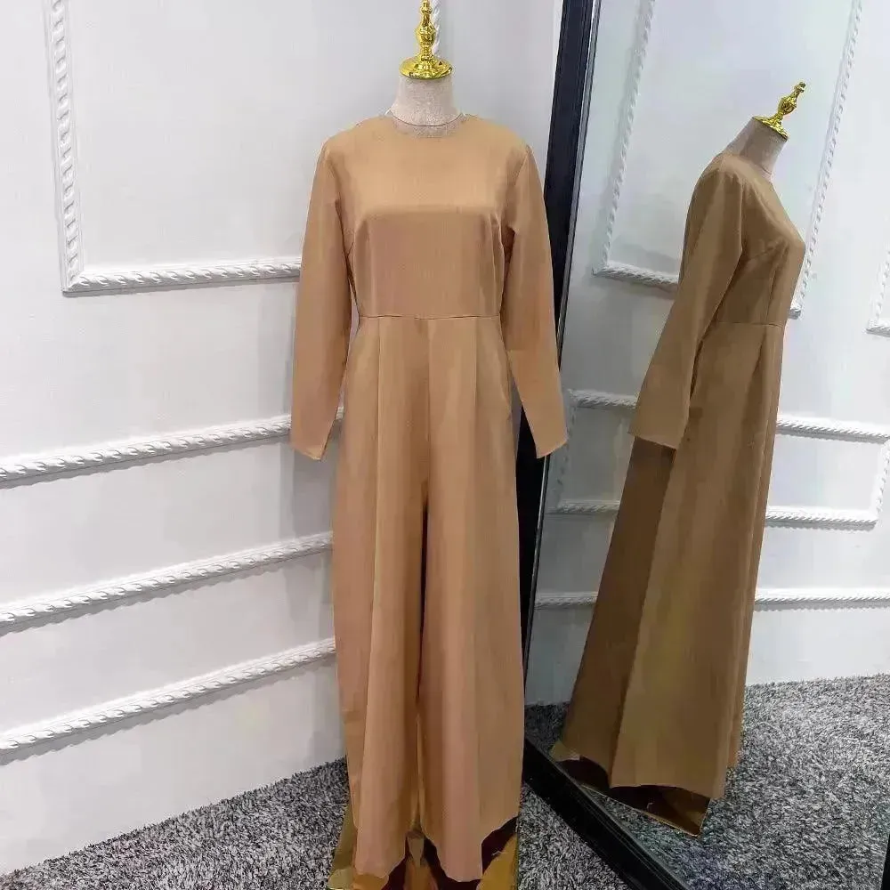 Solid Color Inner liner Jumpsuit with Robe for Beautiful Arab Dubai Turkey Middle East Women.