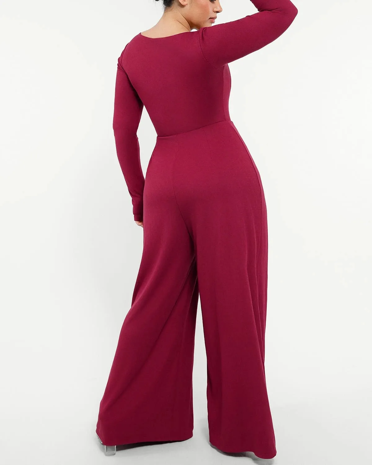 Square Neckline Built-In Shaping Jumpsuit