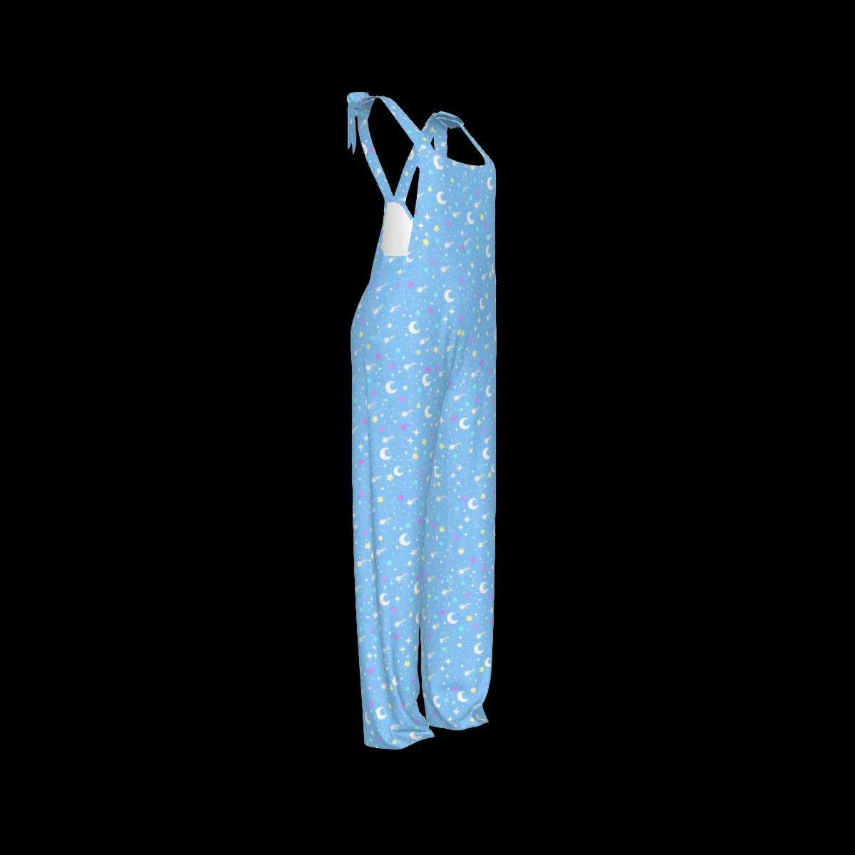 Starry Glitter Blue Jumpsuit Overalls