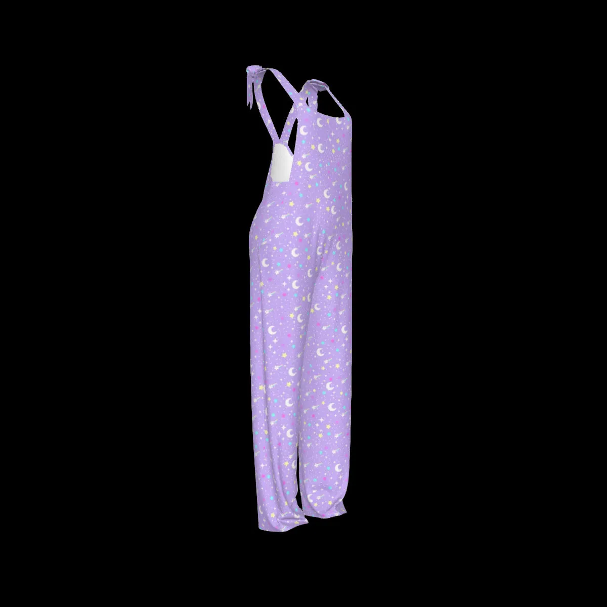 Starry Glitter Purple Jumpsuit Overalls