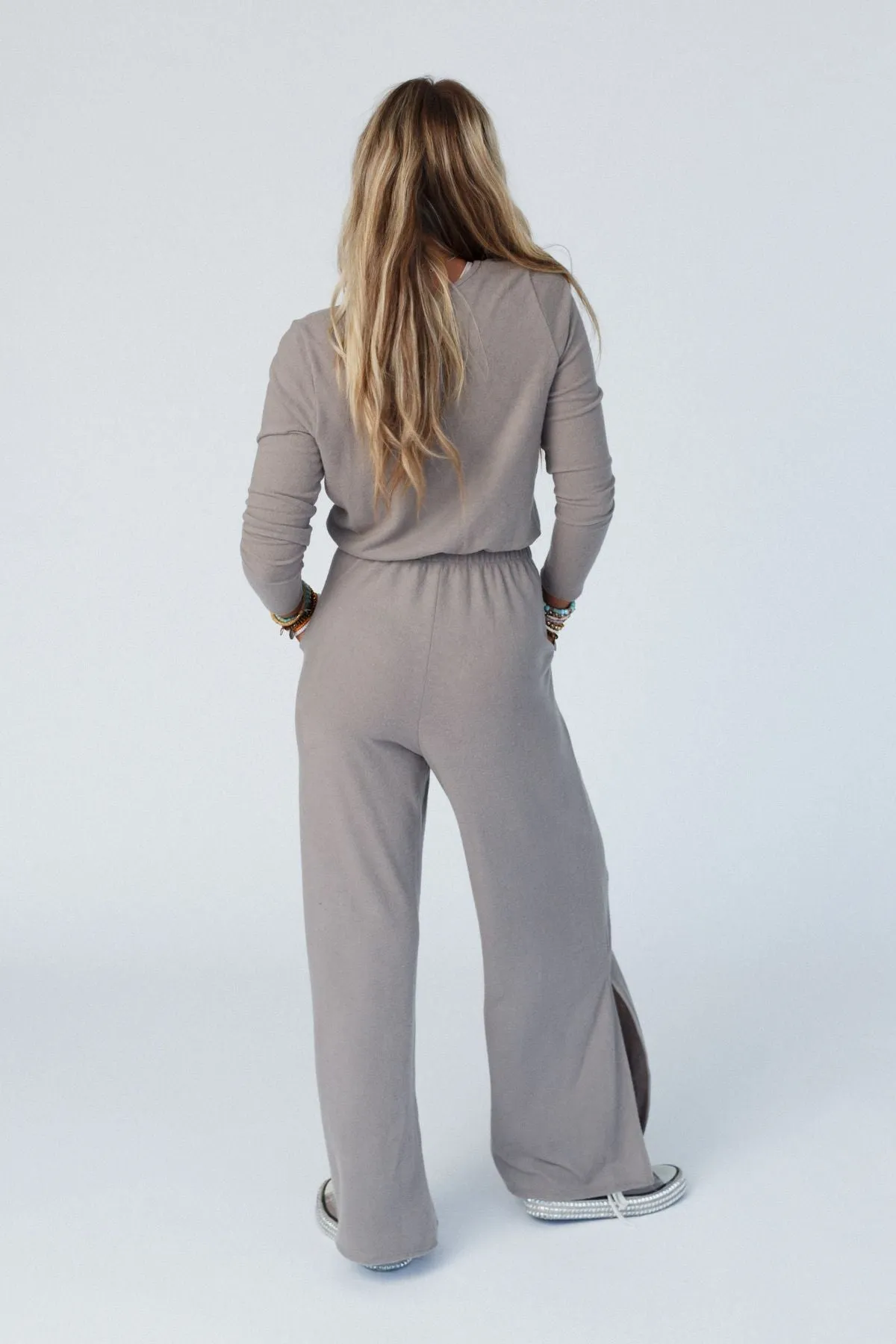 The Nest As It Was Cross Front Jumpsuit - Taupe