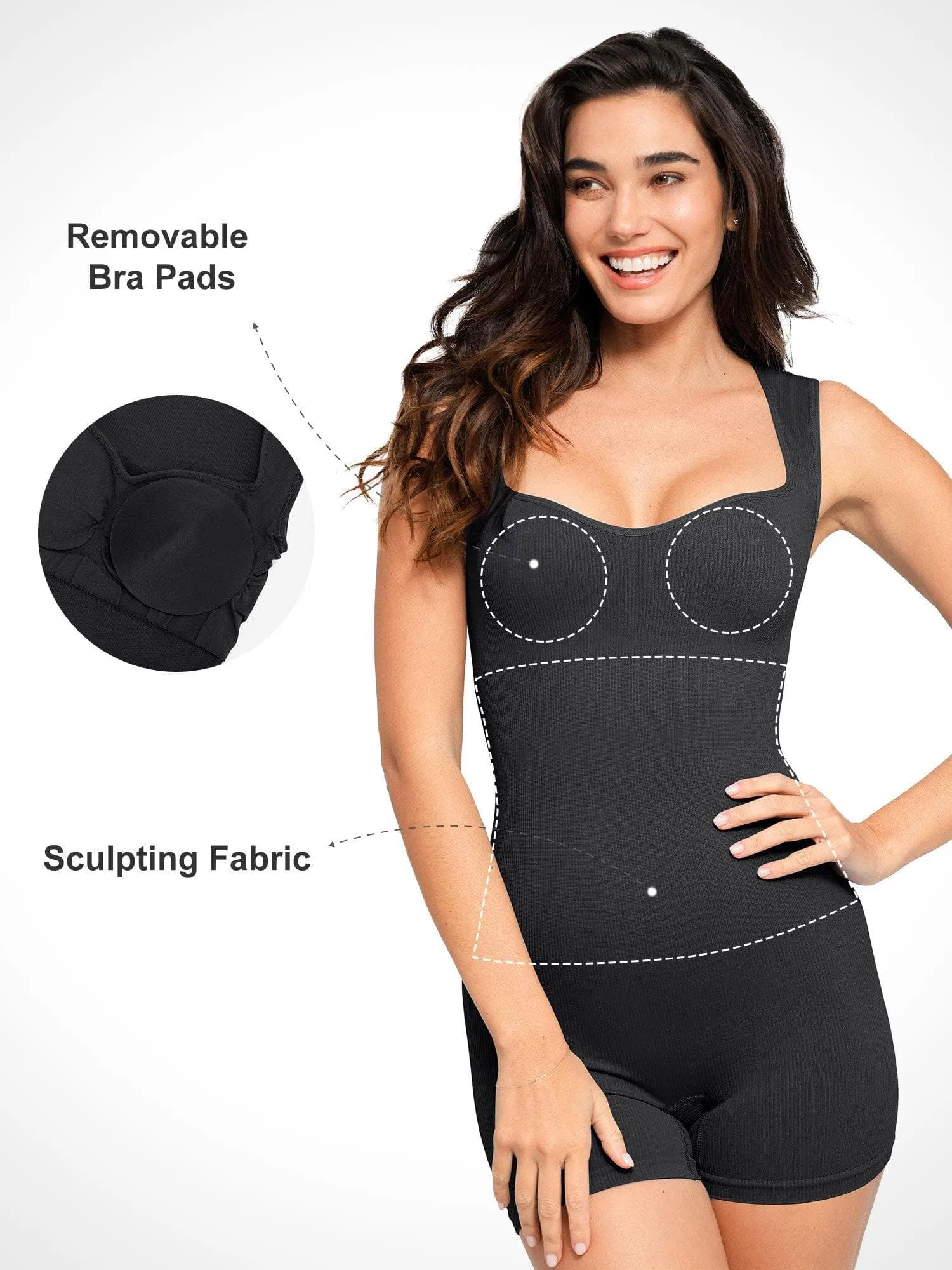 The Shapewear Romper Seamless Sweetheart Neckline For Insiders