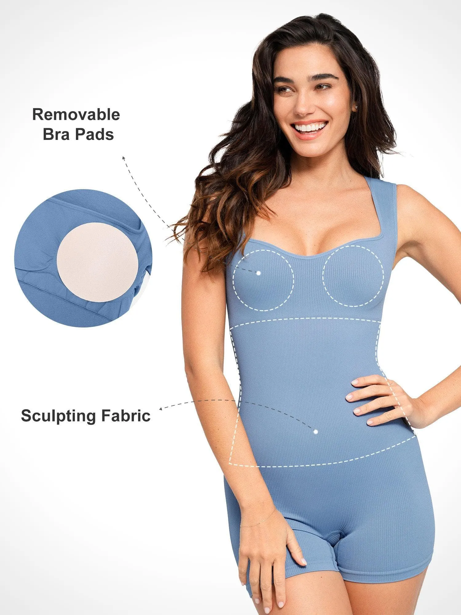 The Shapewear Romper Seamless Sweetheart Neckline For Insiders