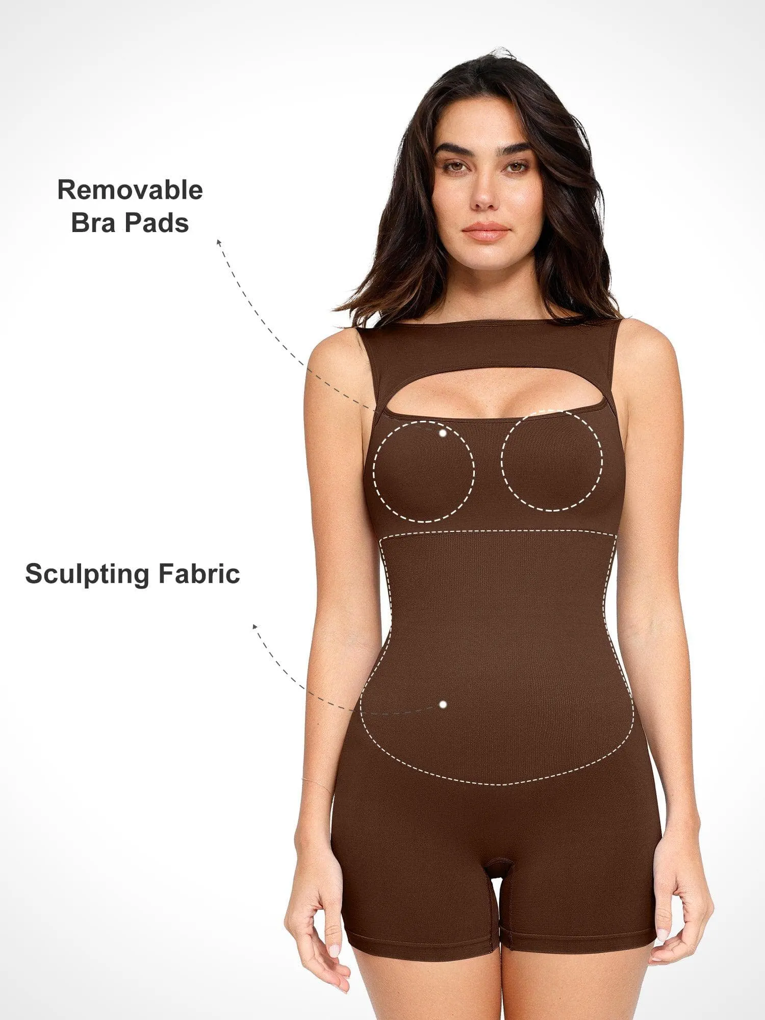 The Shapewear Romper Seamless Tummy Control Cut-Out For Insiders