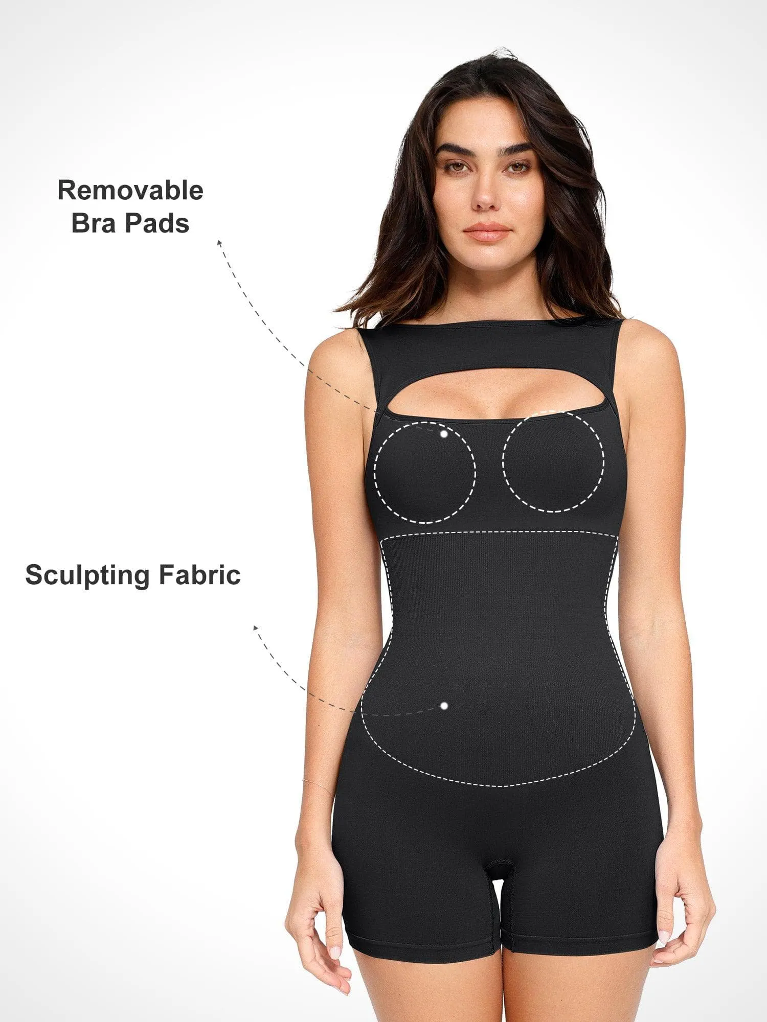 The Shapewear Romper Seamless Tummy Control Cut-Out For Insiders