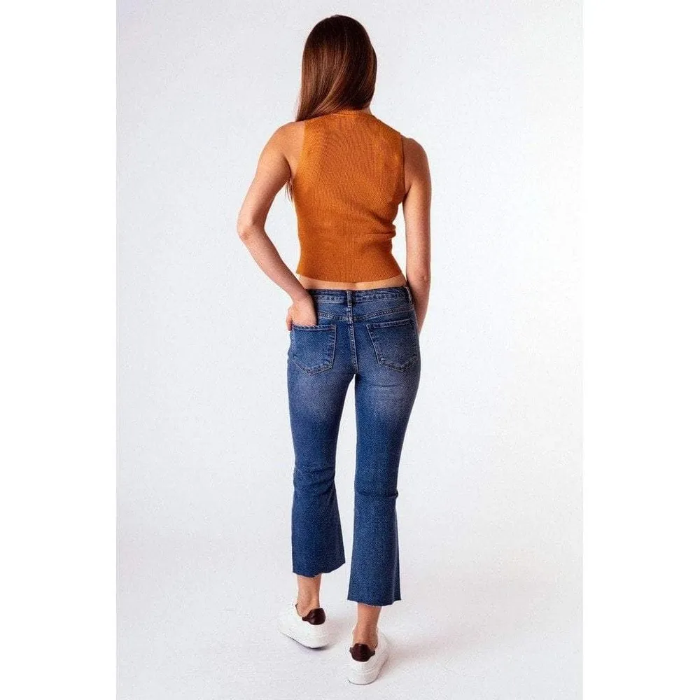 Tractr Girls High Rise Crop Flare