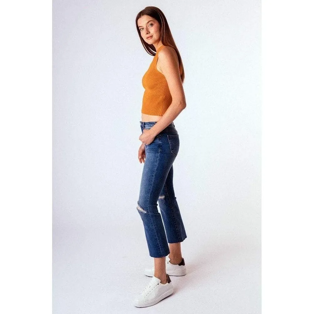 Tractr Girls High Rise Crop Flare