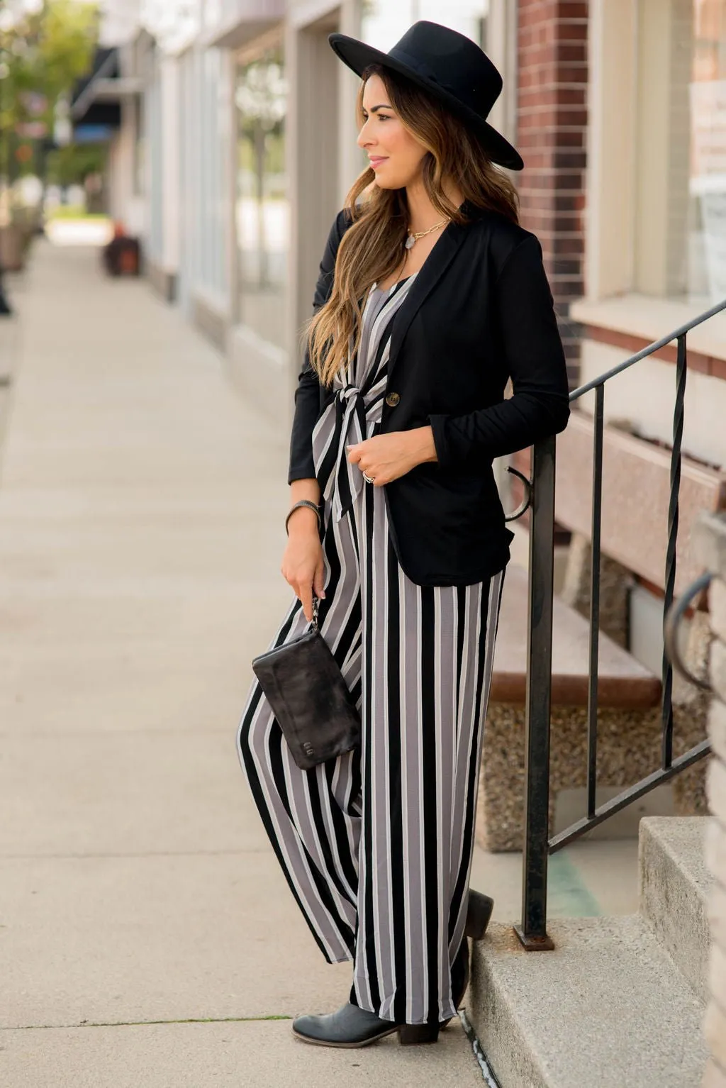 Vertical Striped Tank Jumpsuit