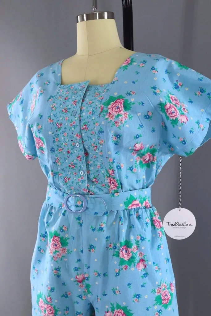 Vintage Gitano Floral Print Romper