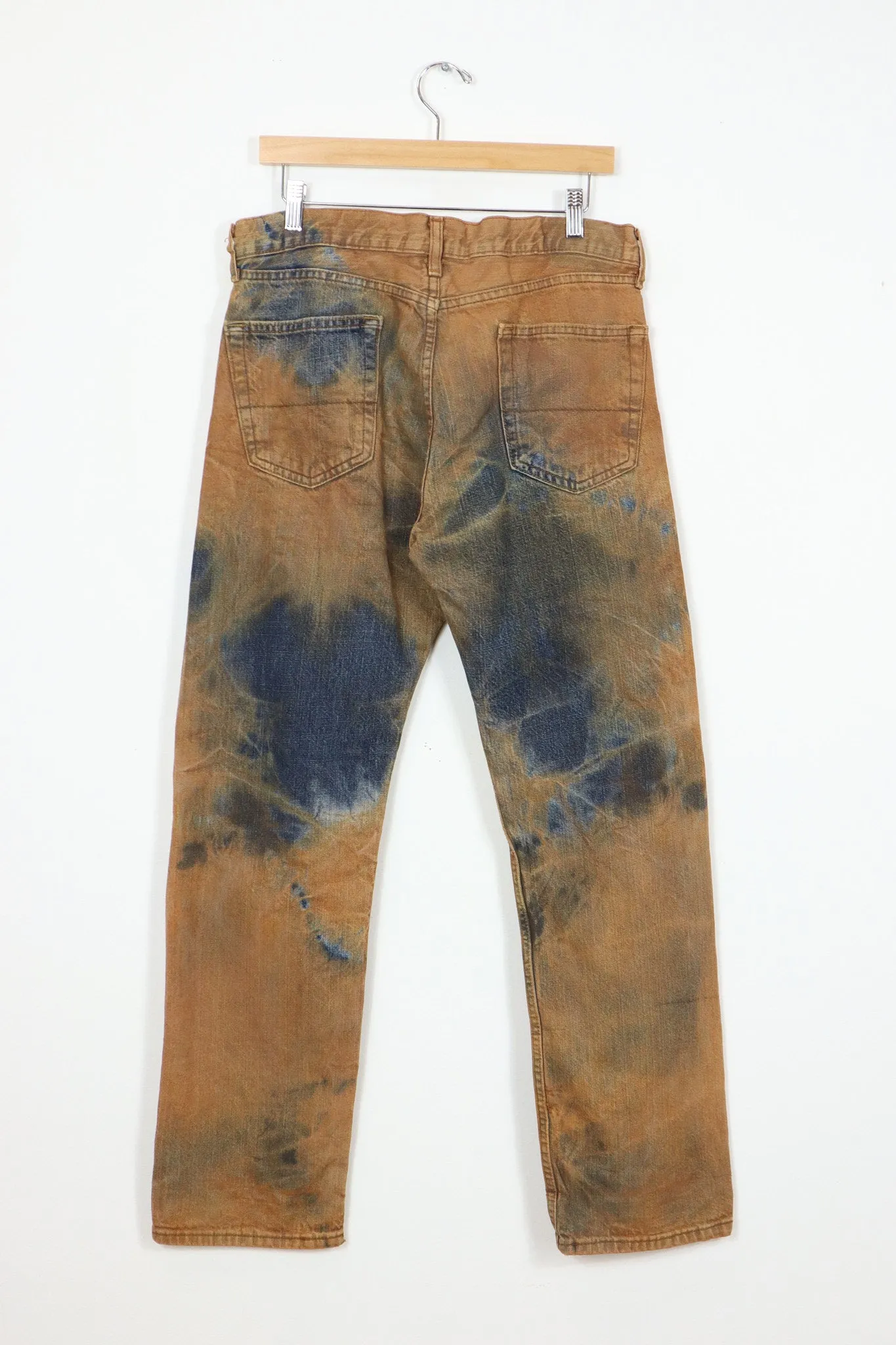 Vintage Reworked Rust Dyed Straight Fit Jeans