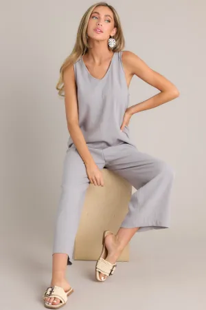 Whirlwinds of Change Grey Jumpsuit