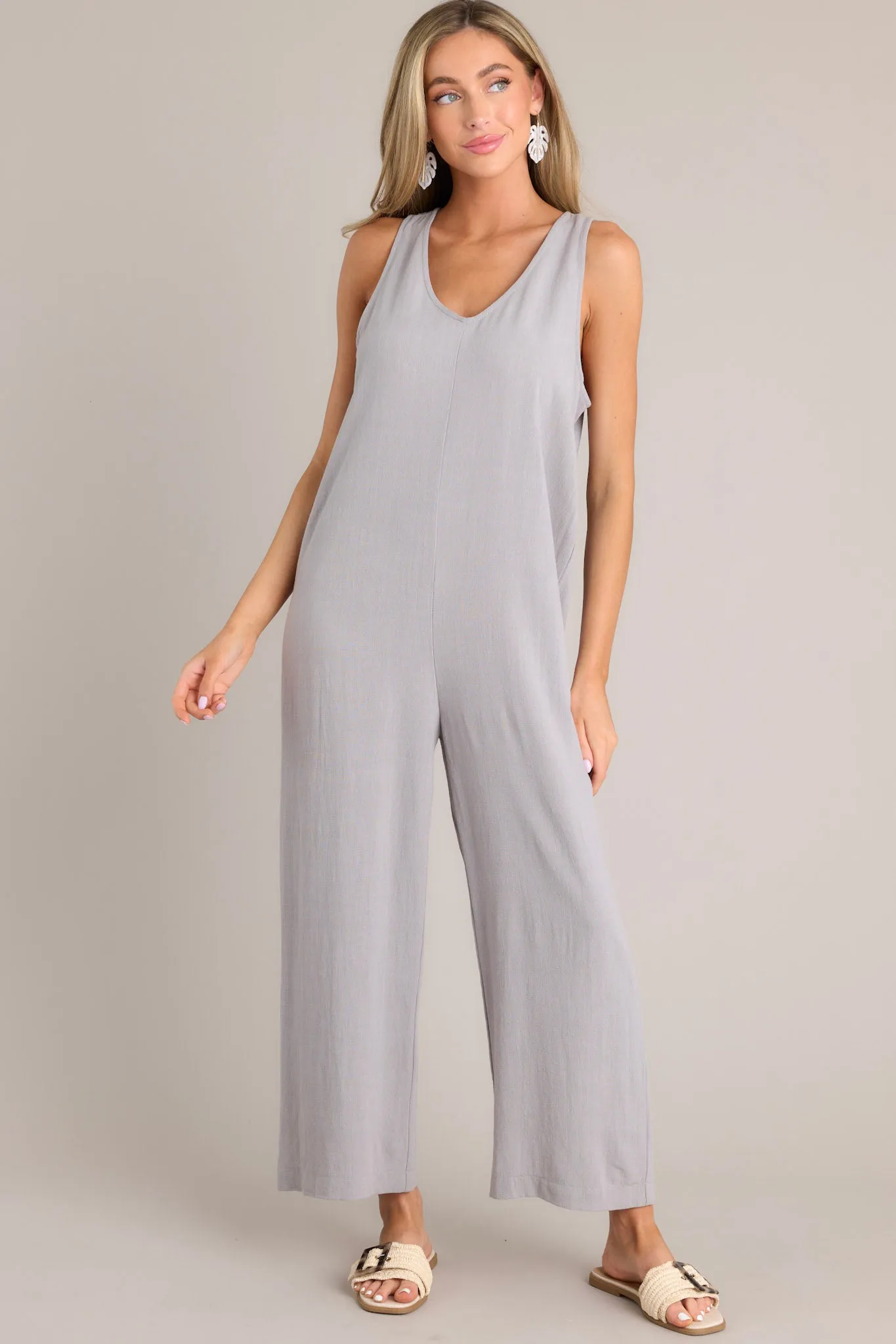 Whirlwinds of Change Grey Jumpsuit