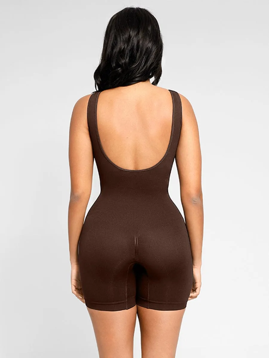 Wholesale Round Neck Seamless Sexy U Back Shape Shapewear with Removable Cups