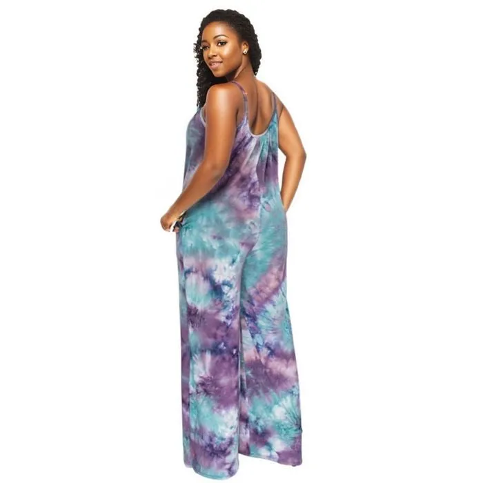 Women’s Purple Tie Dye Jumpsuit