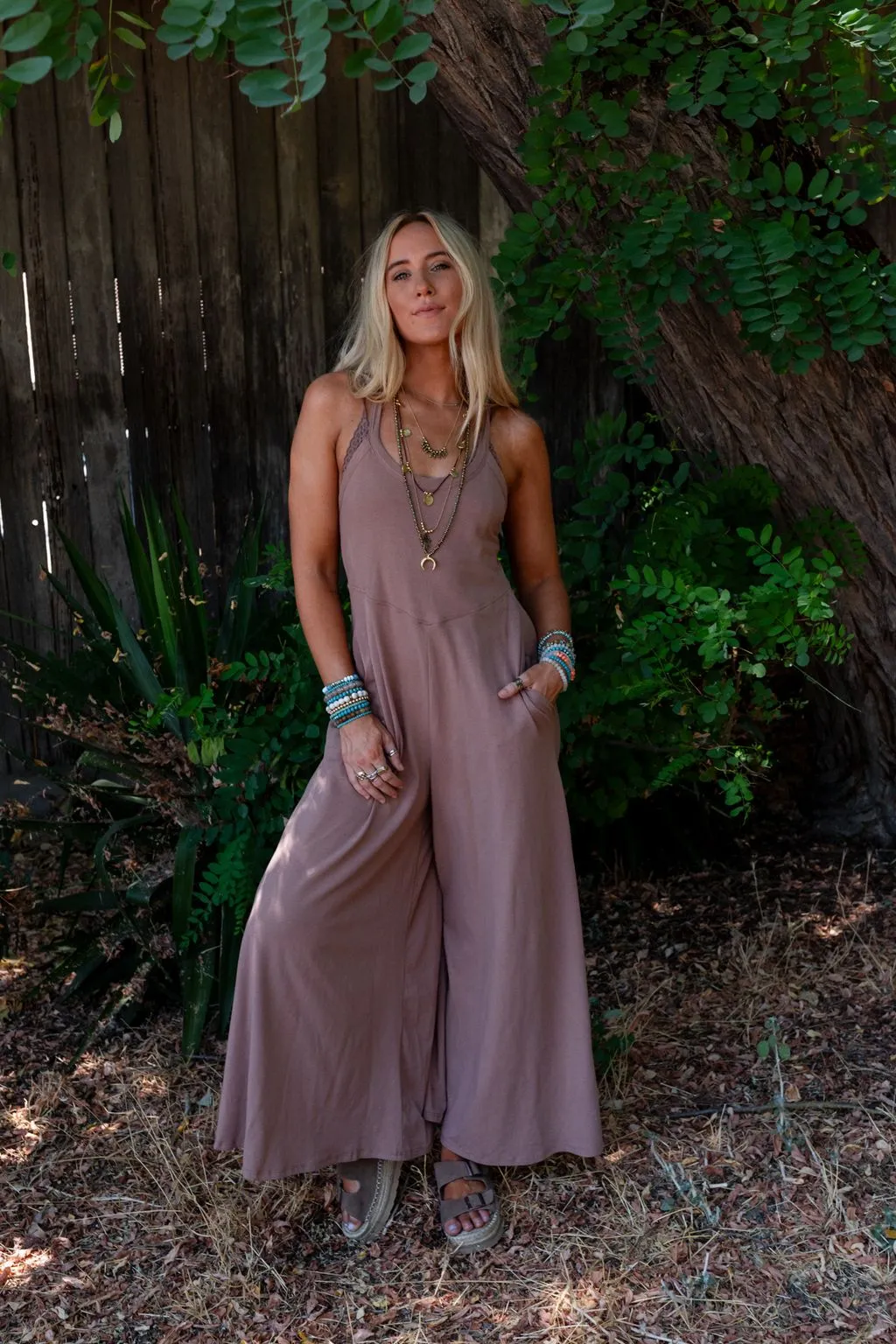 Wylder Wide Leg Jumpsuit - Mocha