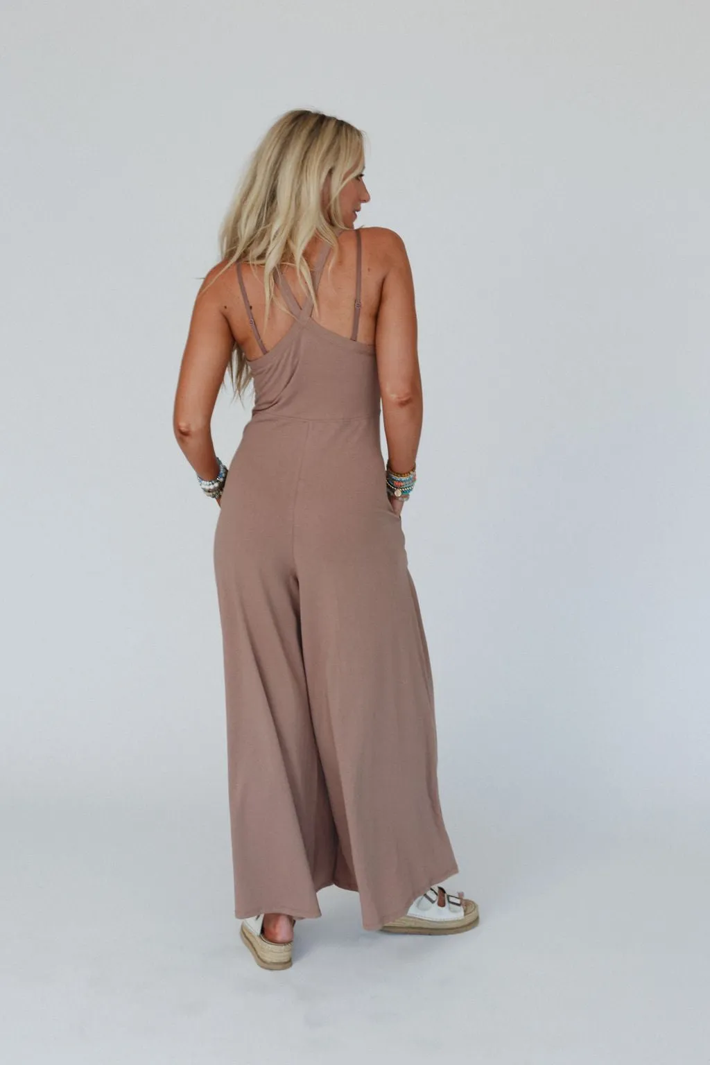 Wylder Wide Leg Jumpsuit - Mocha