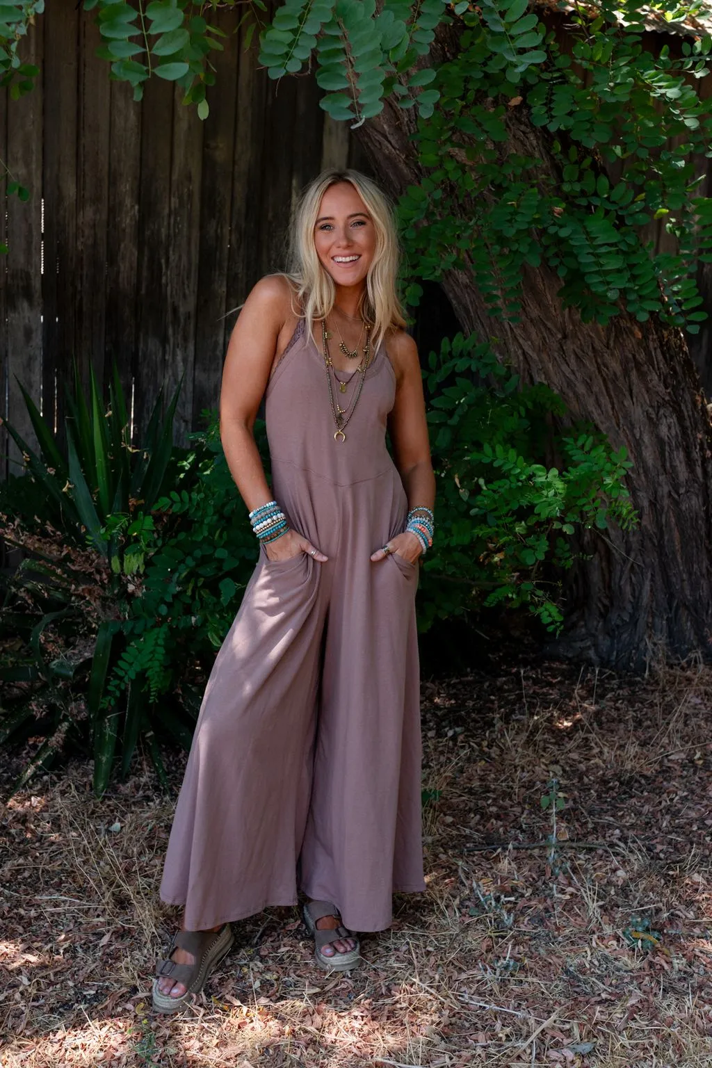 Wylder Wide Leg Jumpsuit - Mocha