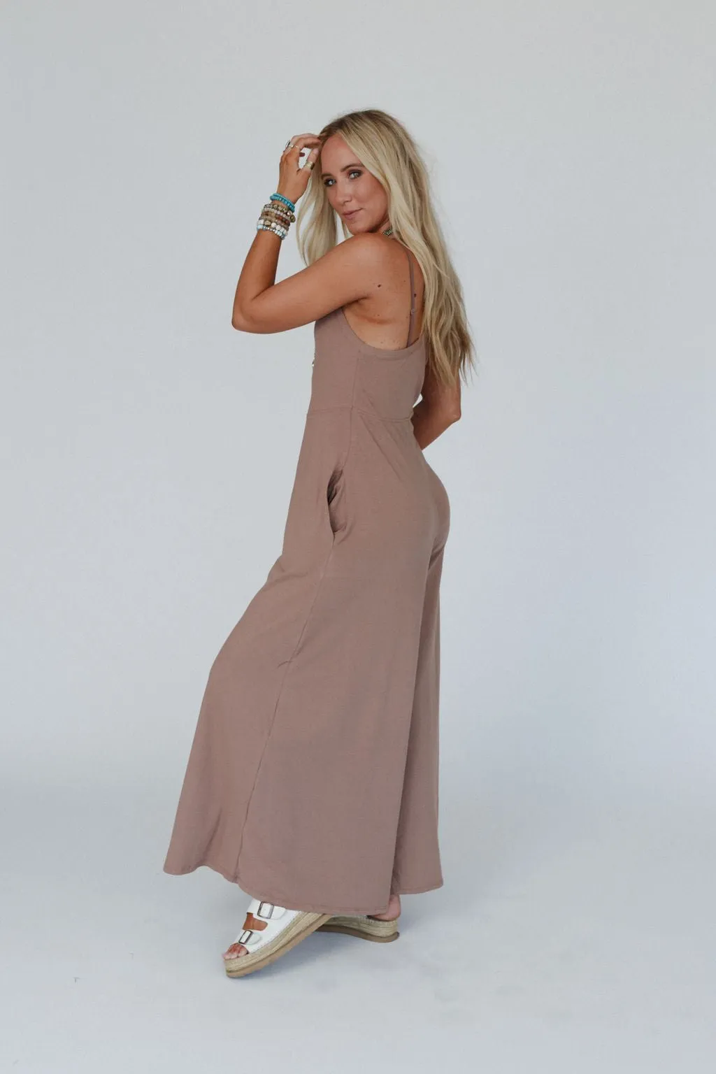 Wylder Wide Leg Jumpsuit - Mocha