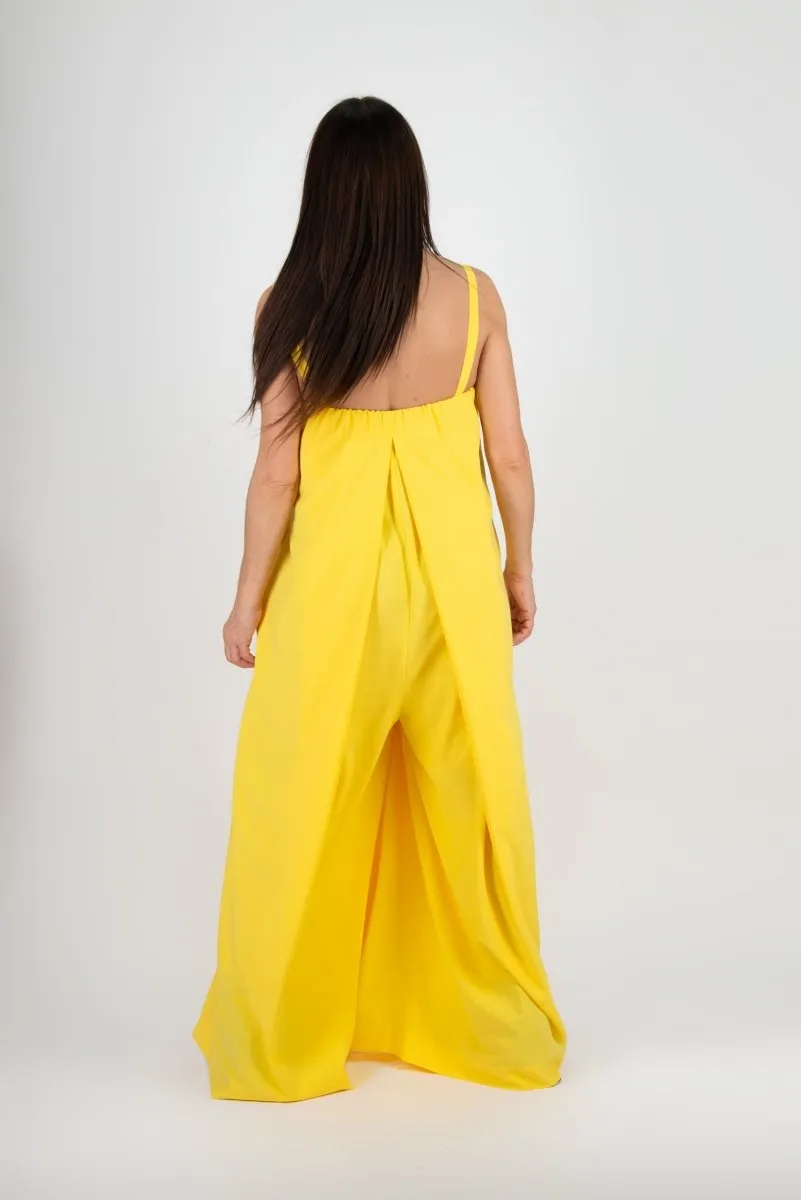 Yellow Off Shoulders Jumpsuit TALIA