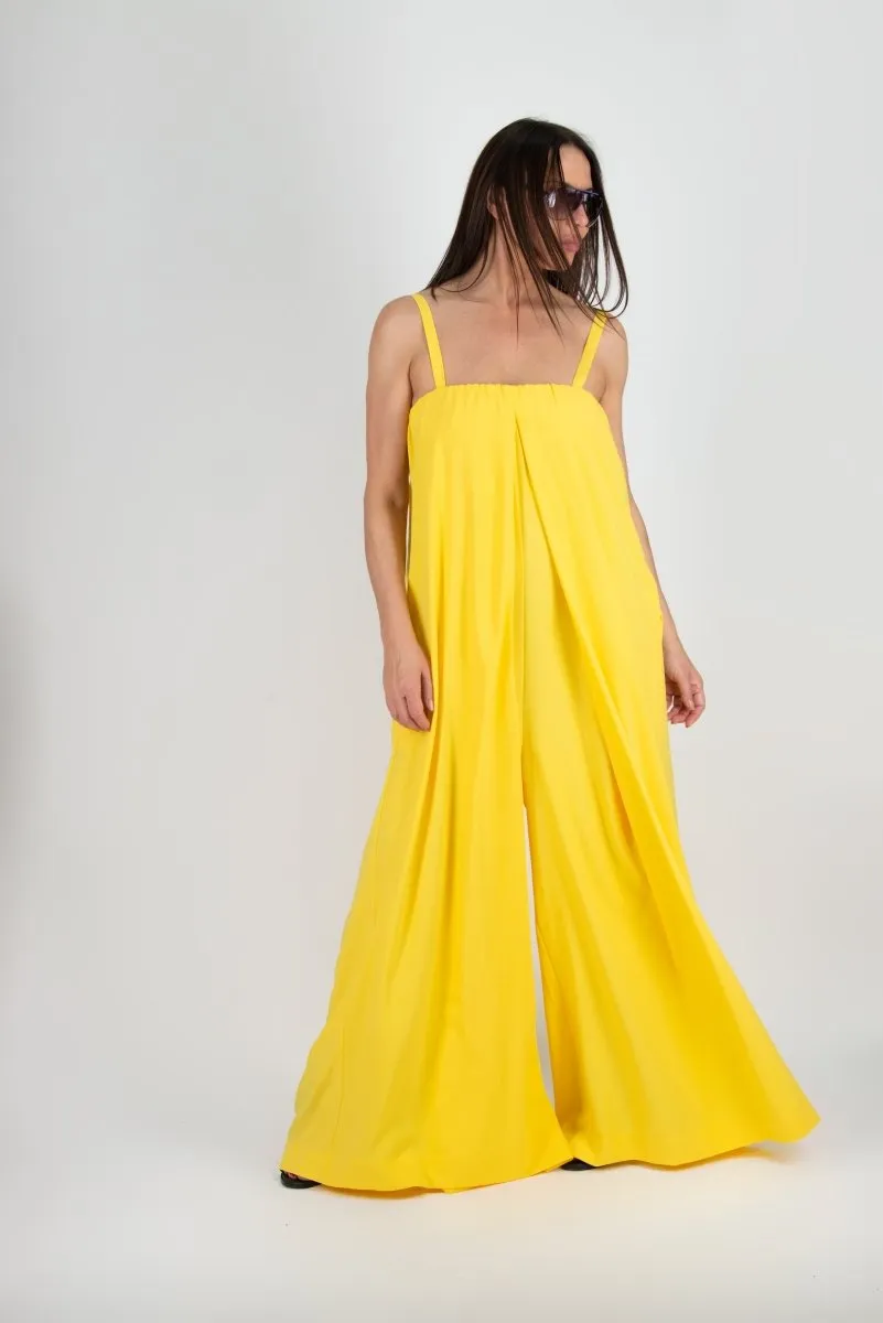 Yellow Off Shoulders Jumpsuit TALIA