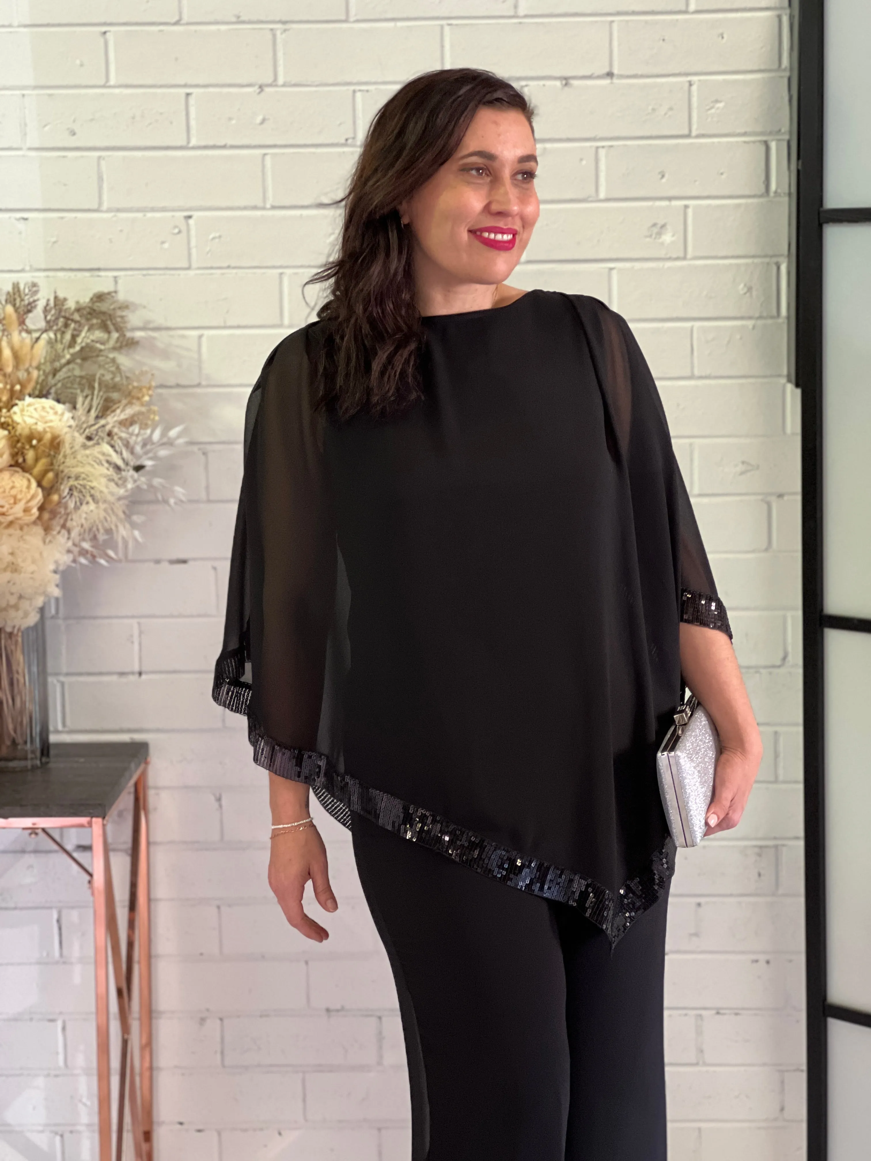 Zoe Black Evening Top