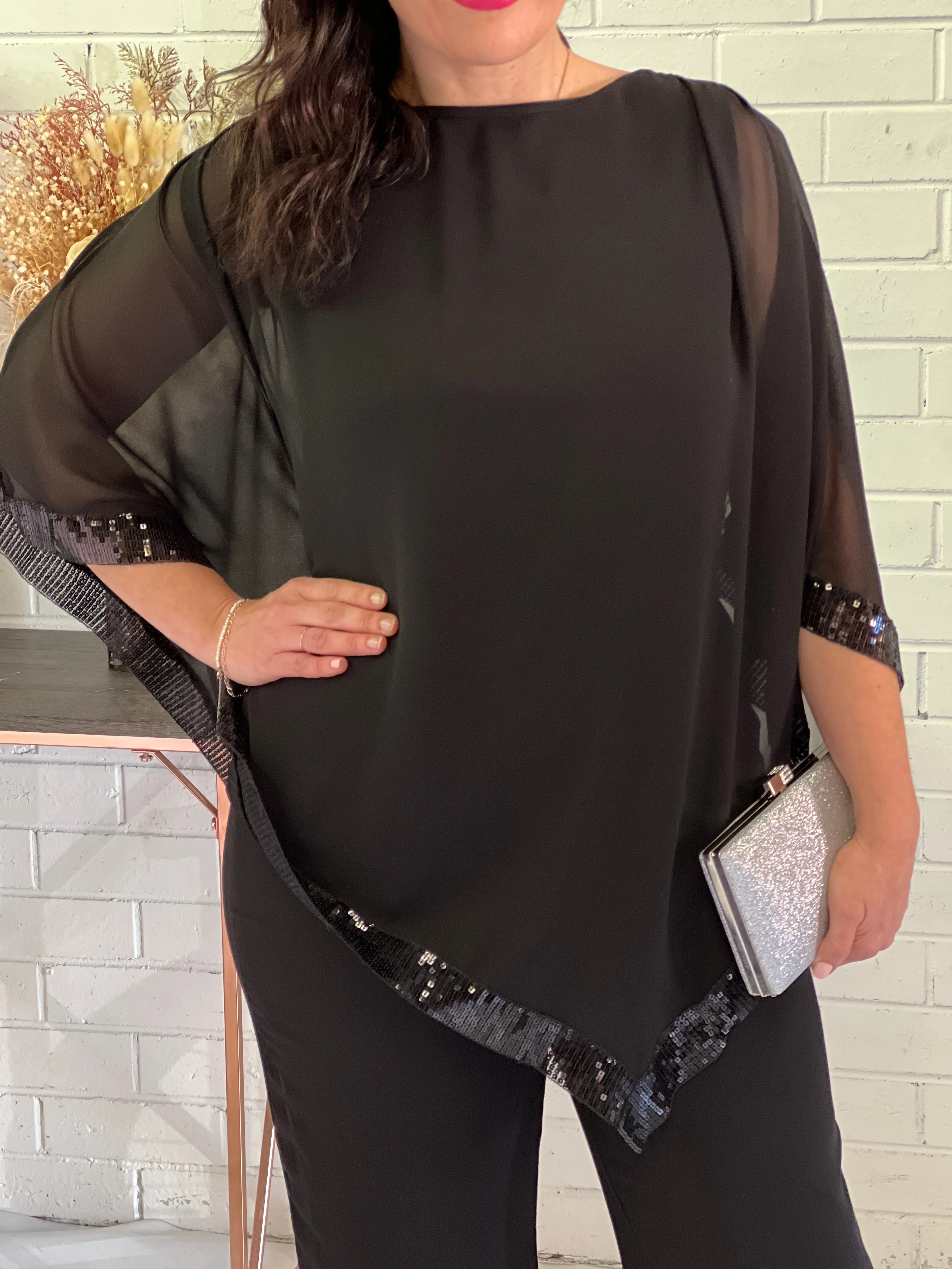 Zoe Black Evening Top